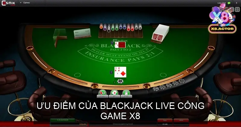 Ưu Điểm Của Blackjack Live Cổng game X8